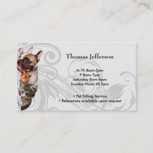Pet Sitting Service  Business Card
