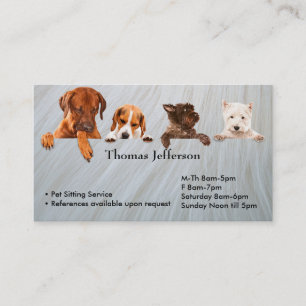 Pet Sitting Service  Business Card