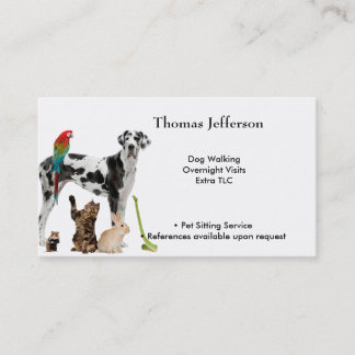 Pet Sitting Service  Business Card