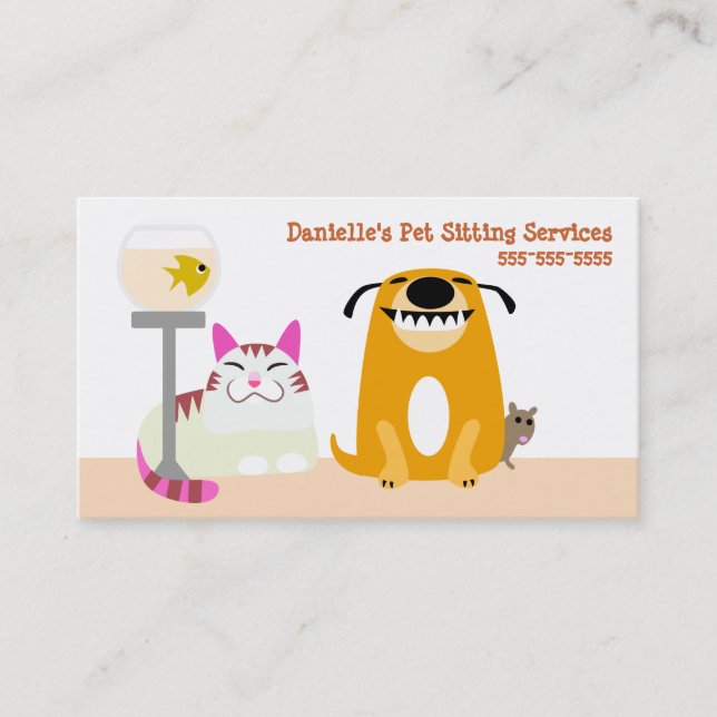 Pet Sitting Services Business Card (Front)