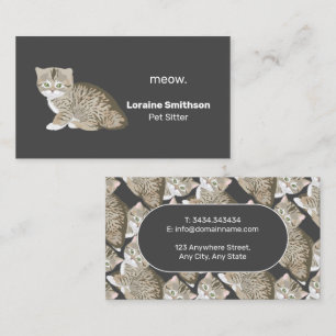 Pet Sitting Services Business Card