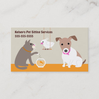 Pet Sitting Services Business Card