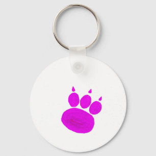 Pet Sitting Services Paw Print Key Ring