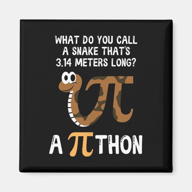 Pet Snake Math Pi Day Python  Magnet (Front)