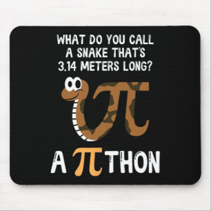 Pet Snake Math Pi Day Python Mouse Pad