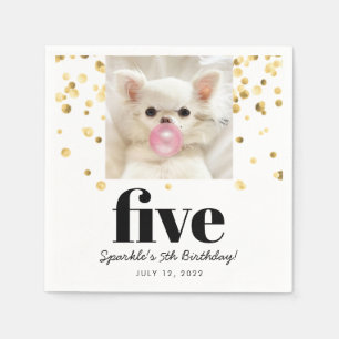 Pet Star Photo Pet Birthday Party Napkin