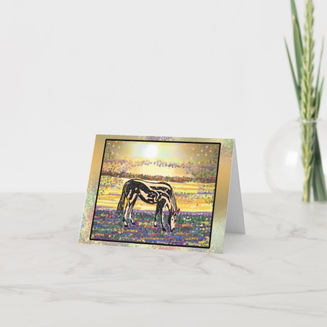 Pet Star Sunset Pony Blank Card (Front)