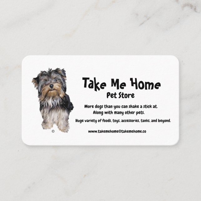 Pet Store business card (Front)