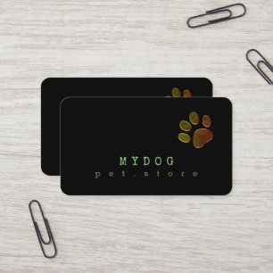 Pet Store Dog Paw Professional Business Card