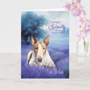 Pet Sympathy Bull Terrier Dog Serene Lavender Card