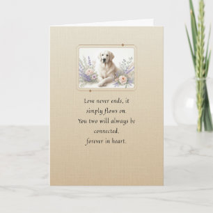 Pet Sympathy Card Dog Flower Frame Series