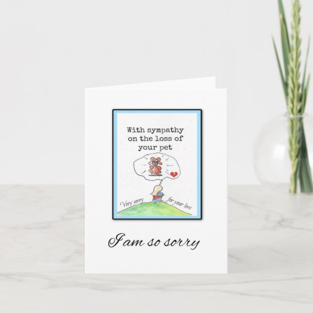 Pet Sympathy Card, Dog Loss, Death Card (Front)