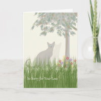 Pet Sympathy Card for Cat