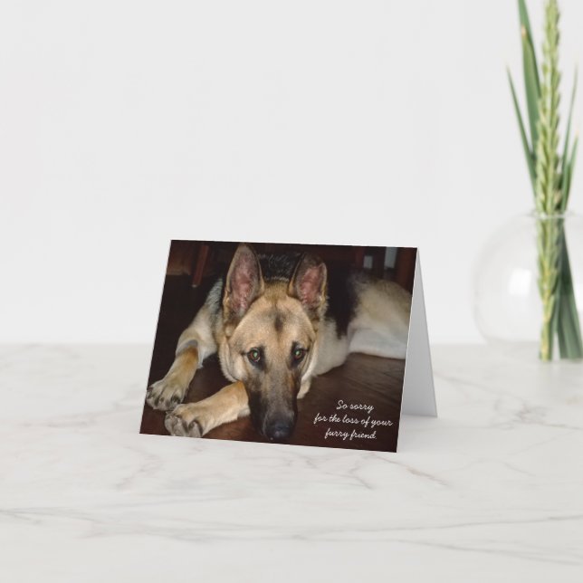 Pet sympathy card German Shepherd Rescue (Front)