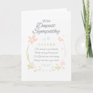 Pet Sympathy Card - Male - Deepest Sympathy