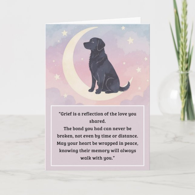 Pet Sympathy Card Moon Dog Series (Front)