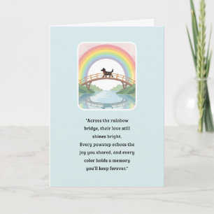 Pet Sympathy Card Rainbow Bridge Series