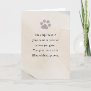Pet Sympathy Card Watercolor Series