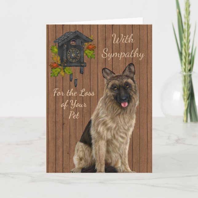 Pet Sympathy Card with German Shepherd (Front)