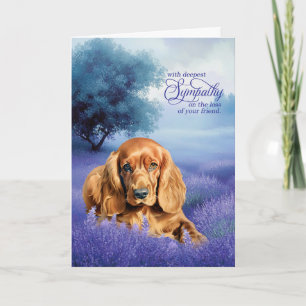 Pet Sympathy Cocker Spaniel Dog Lavender Card