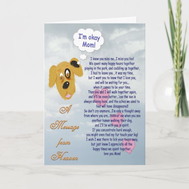 Pet Sympathy/Dog~female owner Card (Front)