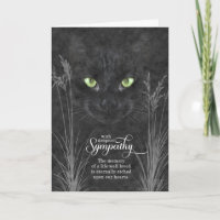 Pet Sympathy for Loss of a Cat Charcoal Gray