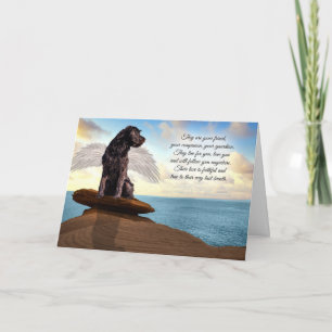 Pet Sympathy Loss of a Dog Angel Wings Beach Card