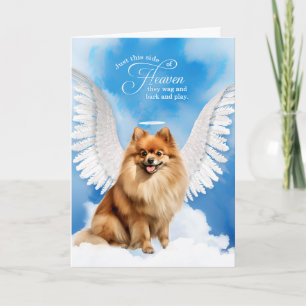 Pet Sympathy Loss of a Dog Pomeranian Angel Card