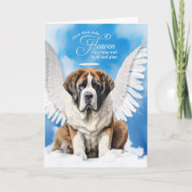 Pet Sympathy Loss of a Dog Saint Bernard Angel