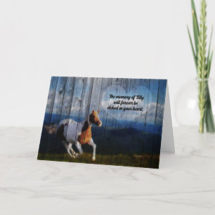 Pet Sympathy Loss of a Horse Card