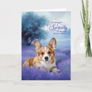 Pet Sympathy Pembroke Welsh Corgi Dog Lavender Card