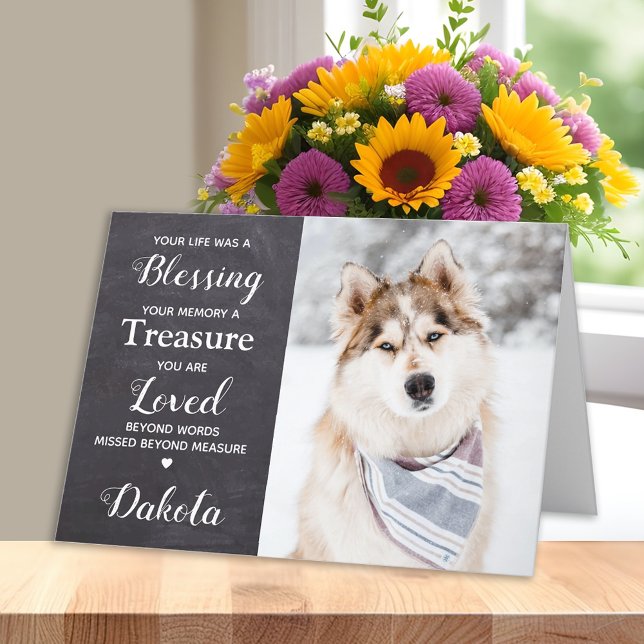 Pet Sympathy Personalised Photo Pet Loss Card (Creator Uploaded)