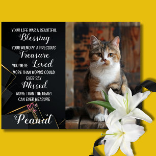 Pet Sympathy Personalized Photo Cat Loss Card
