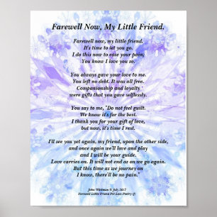 Pet Sympathy Poem Print, Value Poster (Matte)