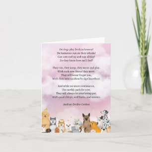Pet Sympathy Poetry Card