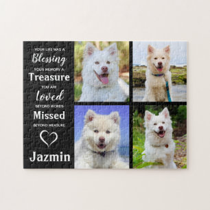 Pet Sympathy Quote - Pet Loss - Dog Love Memorial Jigsaw Puzzle
