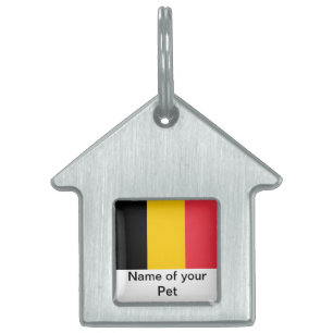 Pet Tag with Flag of Belgium