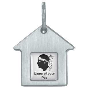 Pet Tag with Flag of Corsica