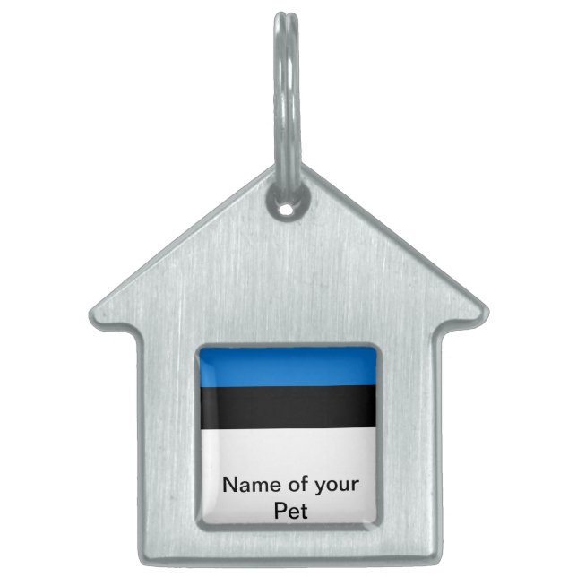 Pet Tag with Flag of Estonia (Front)