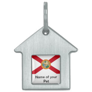 Pet Tag with Flag of Florida State