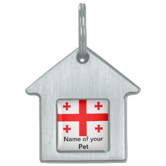 Pet Tag with Flag of Georgia