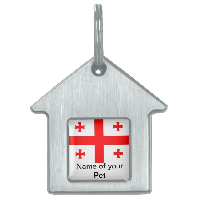 Pet Tag with Flag of Georgia (Front)