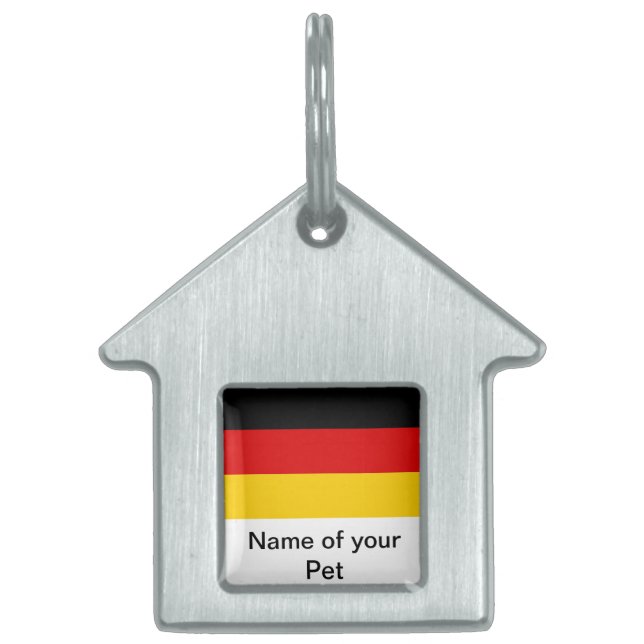 Pet Tag with Flag of Germany (Front)