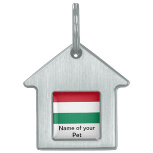 Pet Tag with Flag of Hungary