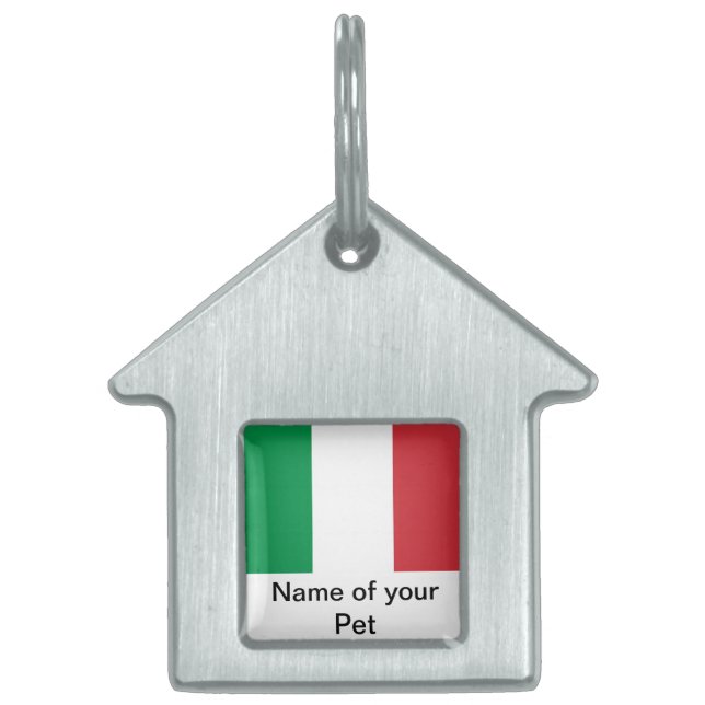 Pet Tag with Flag of Italy (Front)