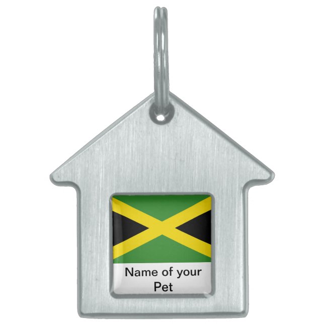 Pet Tag with Flag of Jamaica (Front)