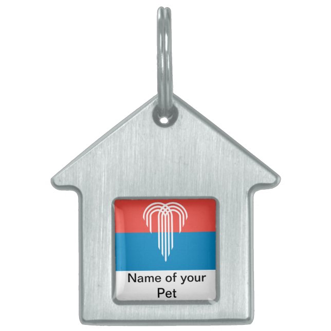 Pet Tag with Flag of Kansas City, Missouri (Front)