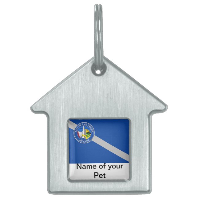 Pet Tag with Flag of Las Vegas City (Front)