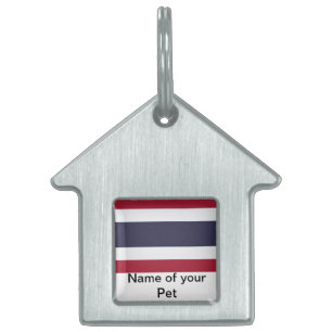 Pet Tag with Flag of Thailand