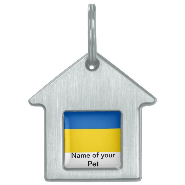Pet Tag with Flag of Ukraine (Front)